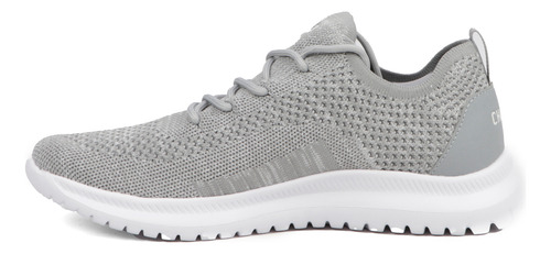 Tenis Para Hombre Cómodos Transpirables Charly Gris/blanco Tallas 25-29 Mod. 1029728