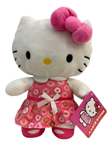 Hello Kitty Vestido Rosa 32cms Peluche