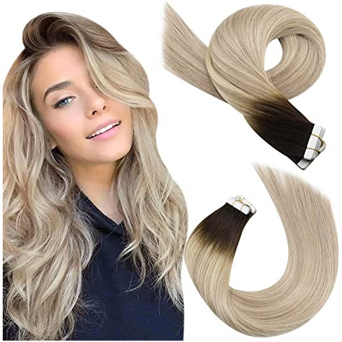 Moresoo Rubia Pelo Extensiones De Pelo Real De La Z18n8