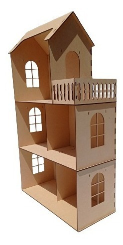 Casa Muñecas Barbie Dollhouse Madera (gruesa) 3 Pisos Grande | Envío gratis