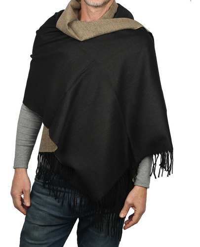 Pashmina Bufanda Ruana Mantón Hombre Reversible Bien Gruesa 