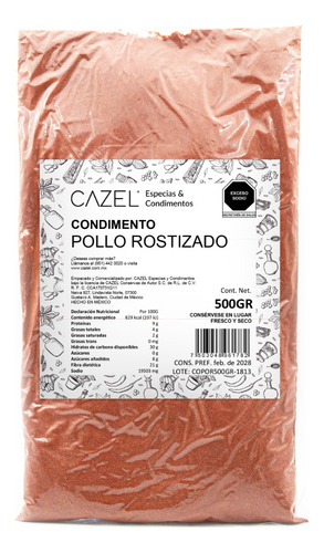 Sazonador Para Pollo Rostizado Oaxaca 500g