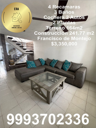 Casa De 4 Recamaras Y 3 Baños En Excelente Ubicacion En Merida Francisco De Montejo