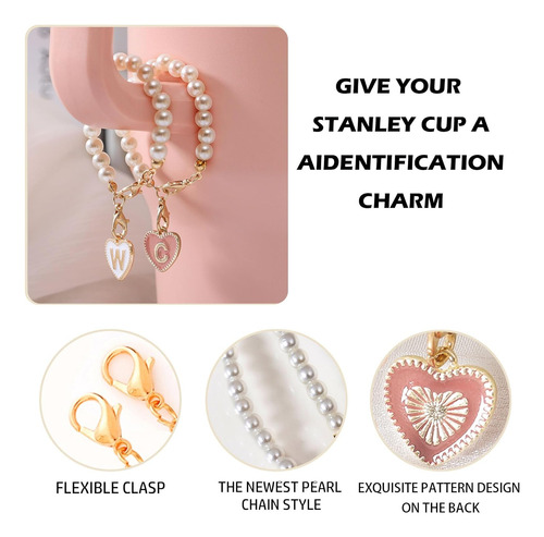 Dijes Para Taza Stanley, 2 Cadenas De Perlas Para Stanley, A