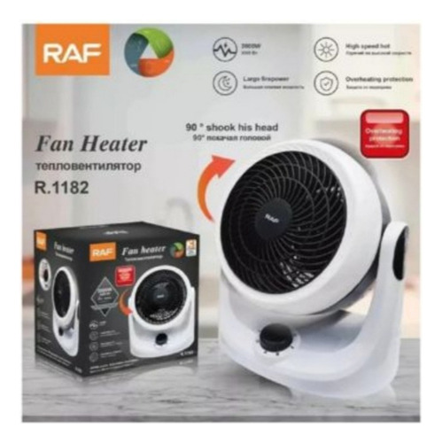 Calefactor Eléctrico Ventilador Marca Raf De 2000w. Color Bl