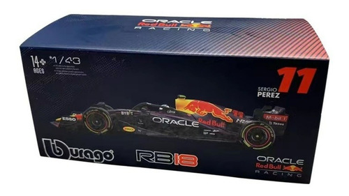 Burago Redbull Rb18 #11 Sergio Pérez F1 Fórmula Coche 1:43