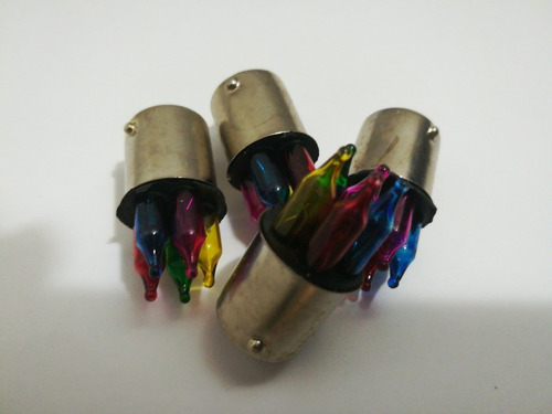 Imagen 1 de 3 de Bombillo Cruce Moto Multicolores 12 Vol (3 Kit X 3 $ )
