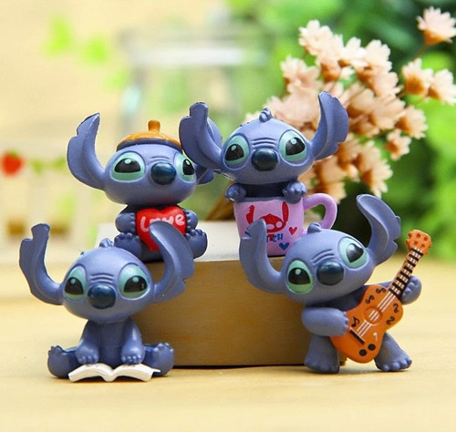 Stitch Toys  X 4 Unidades Ideal Decoración Torta 