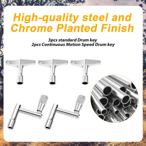 5pcs Drum Tuning Key, T & Z Shaped Drum Key Tool Keychain...
