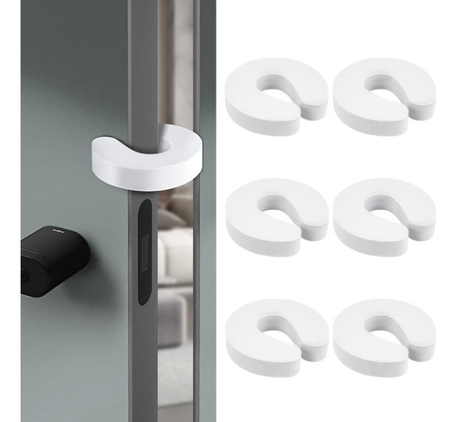 Yixoo 6pz Protector de pellizco para puertas Puertas a prueba de bebés Espuma extra suave, Diseño elegante, Seguridad para niños, Protectores de dedos de seguridad para bebés