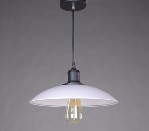 Lámpara Colgante Retro Vintage Industrial Blanco Techo