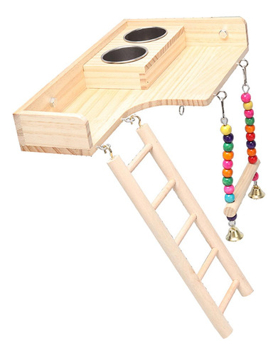 Pet Bird Parrot Playground Escalera De Madera Para Pájaros