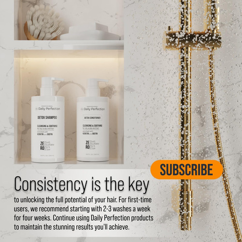 Conjunto De Shampoo E Condicionador Detox Com Biotina E Quer