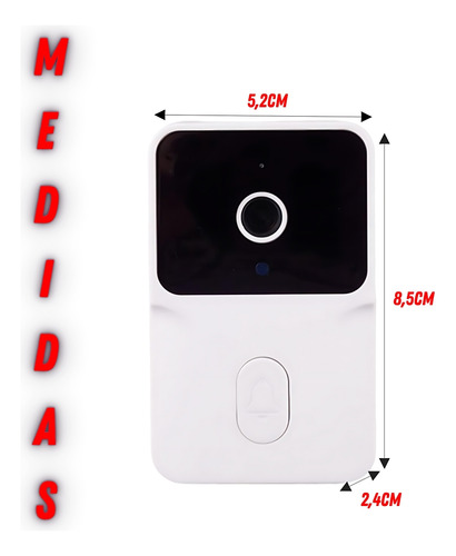 Campainha Interfone Inteligente Wifi Câmera Sem Fio Celular