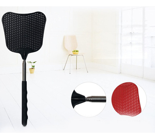 Paquete De 5 Matamoscas De Plástico Con Mango Telescópico,