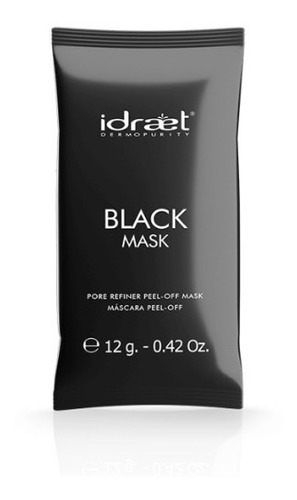 Black Mask Peel Off Carbon Activado Idraet Pack 12 Unidades