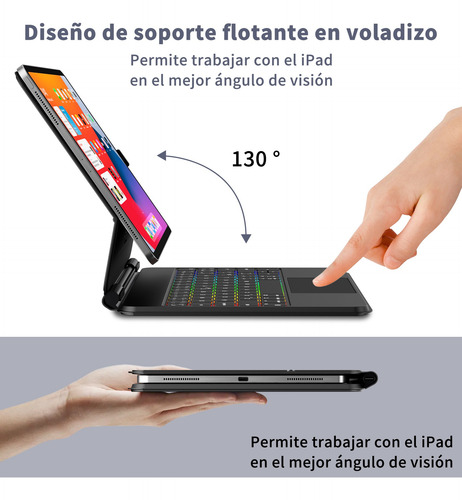Funda Con Teclado Pro Keys Para iPad 10.9/11 Air4/5/11
