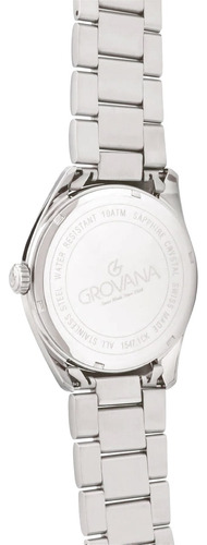 Reloj Grovana St. Andrews Gmt 1547.1132 Zafiro Sumergible Plateado Plateado Plateado
