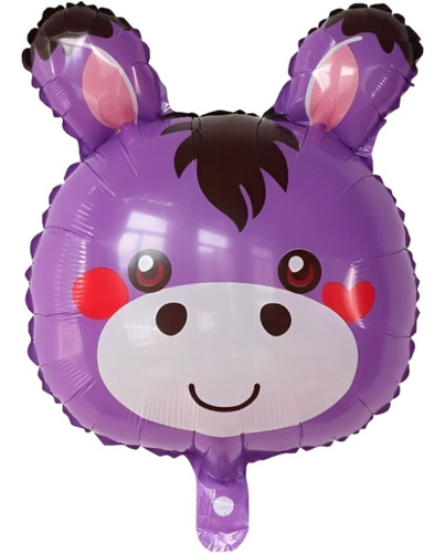 Globo Metalizado Feliz Cumple Deco Animal Burro 20 Pulgadas 