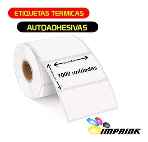 Etiquetas Autoadhesivas Termicas 60x40mm 1000 Unidades 