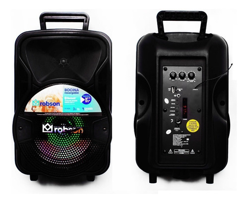Bafle 8 Pul Iluminacion Led Rgb Con Bluetoohn Recargable