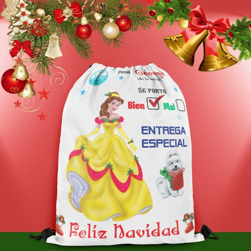 Plantilla Para Sublimar Morrales Bolsa Costales Navidad P21