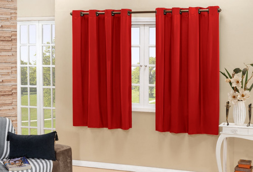 Cortina Blackout Pvc Corta Luz Blecaute 2,80 M X 1,60 M Cor Vermelho