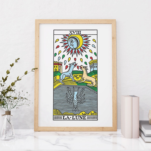 Imagen 8 de 10 de Set De 3 Cuadros Cartas De Tarot Con Marco - A Elección