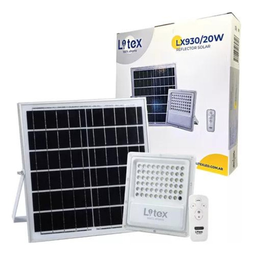 Reflector Solar Led 20w Blanco Calido Frio Neutro + Control