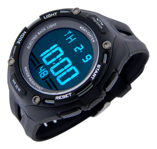 Reloj Montreal Hombre Ml1622 Digital Alarma Luz Cronómetro