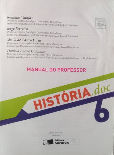 Livro - História.doc 6 ( Manual Do Professor ).