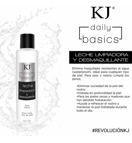 Imagen 6 de 6 de Leche Limpiad Skincare Con Acido Kj Rutina Diaria