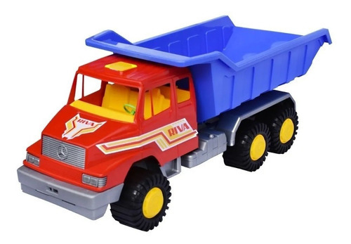 Camion Volcador Riva Truck Rivaplast 113 Color Rojo/Azul Personaje Rojo