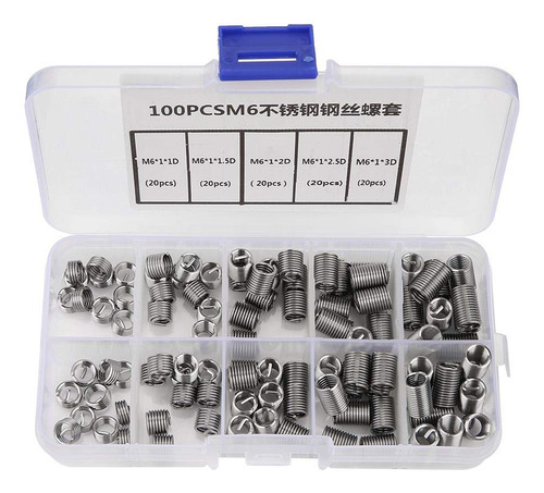 Inserto Roscado M6, 100 Piezas De Acero Inoxidable M6 En Esp