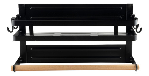 Organizador Magnético Simple Heladera Lavarropa Porta Rollo Negro
