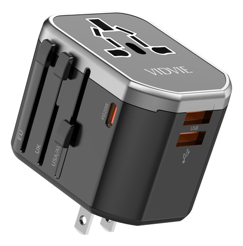 Enchufe Universal Vidvie Puerto Usb Carga Rapida Tipo C