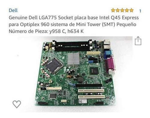 Tarjeta Madre Dell Lga 775 Socket