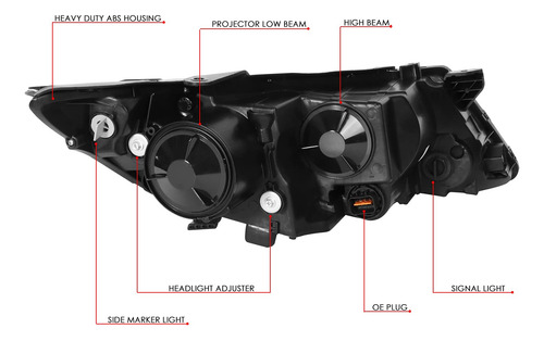 Par Faros Halógenos Reflectores Negros Compatibles Optima 20