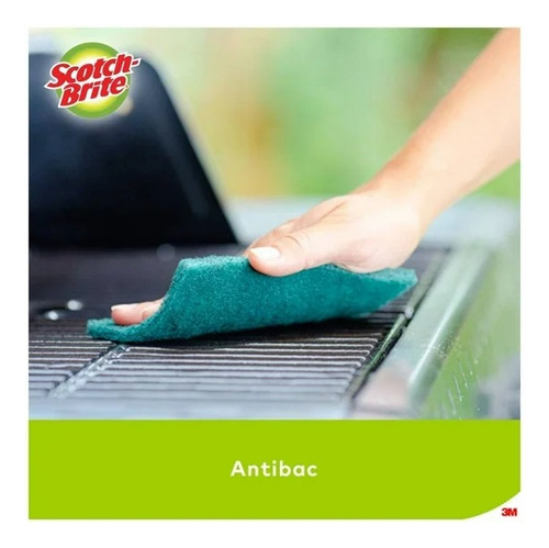 2 Pzs Fibra 3m Scotch Brite Cocina Limpieza Profunda 1 Pza