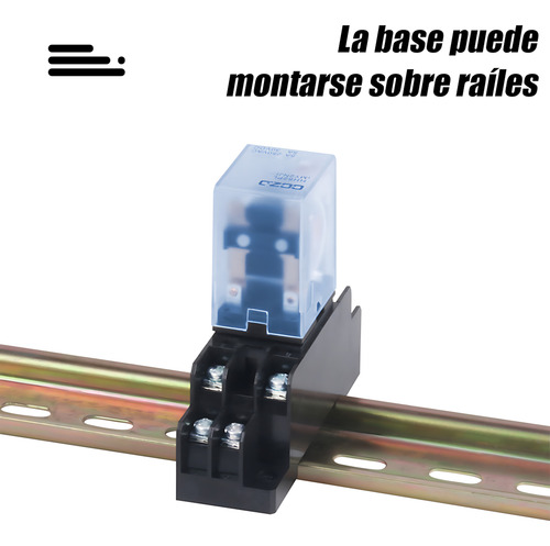 Relevador De 8 Pines 12vdc 24vdc 110vac 220vac Con Base 2pcs