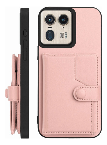Compatible Funda Rfid Con Bolsa De Tarjetas For Motorola Edge 50 Pro P