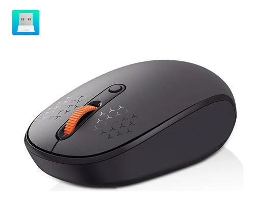 Mouse Sem Fio Wireless 1600 Dpi Dongle Usb 2,4ghz Cor Cinza