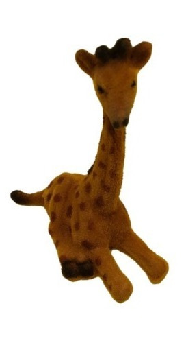 Jirafa Echada De Felpa. Mini Animales Coleccionables.