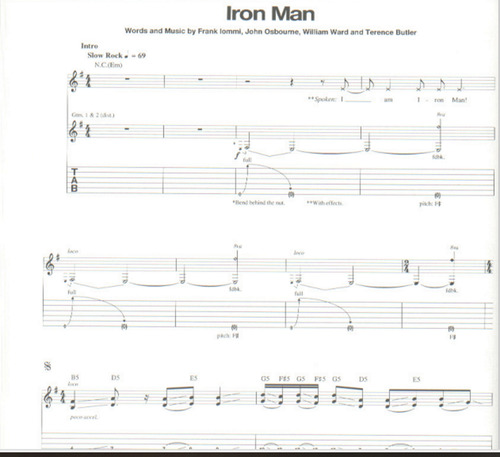 Black Sabbath Paranoid * Partituras Y Tablaturas De Guitarra