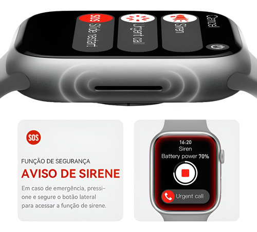 Relógio Smartwatch Inteligente Hw68 41mm Série 8 Com Caixa Preto