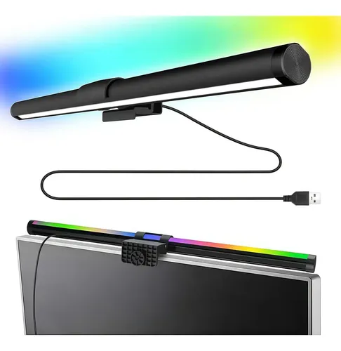 Luminária Barra Led Computador Monitor Rgb Tons Regulável
