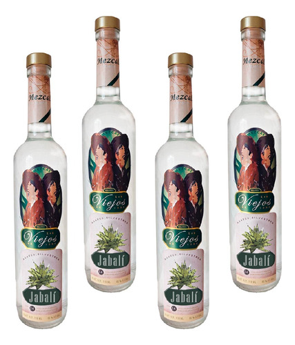 Mezcal Los Viejos - Agave Silvestre Jabalí - 4pack (375 Ml)
