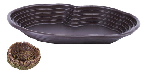 Fuente De Hidratación Para Reptiles, Plato De Sin Drenaje