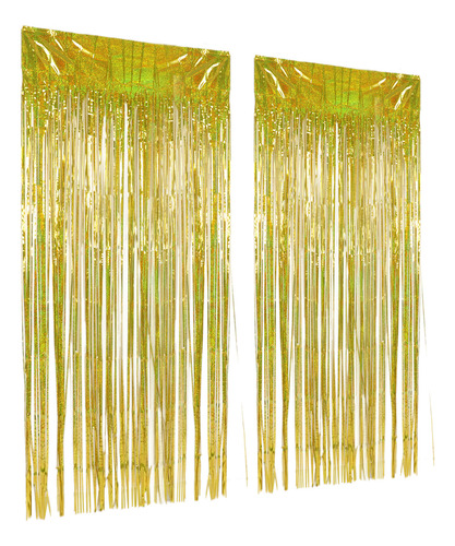 Foil Fringe Curtain 2pcs Backdrop For Wedding Engagement