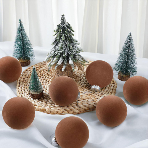 Adornos Flocados Adornos De Terciopelo Para Árbol De Navidad